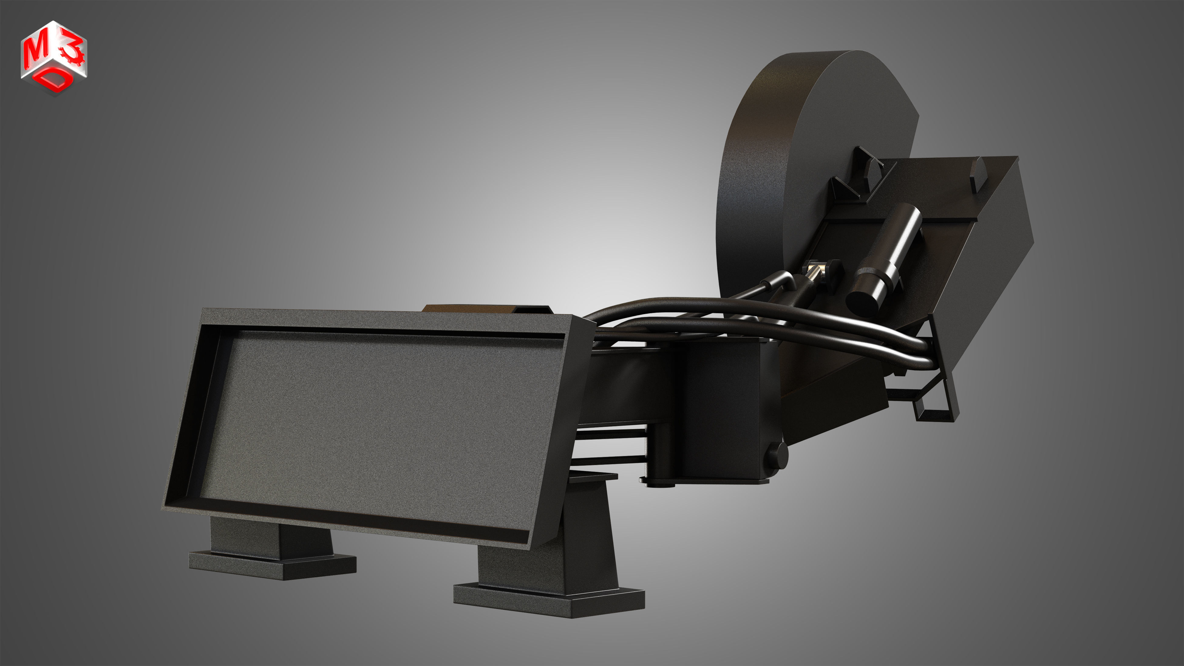 Stump Cutter - Spare Part for JCB Skid Steer Loader 3D model_1