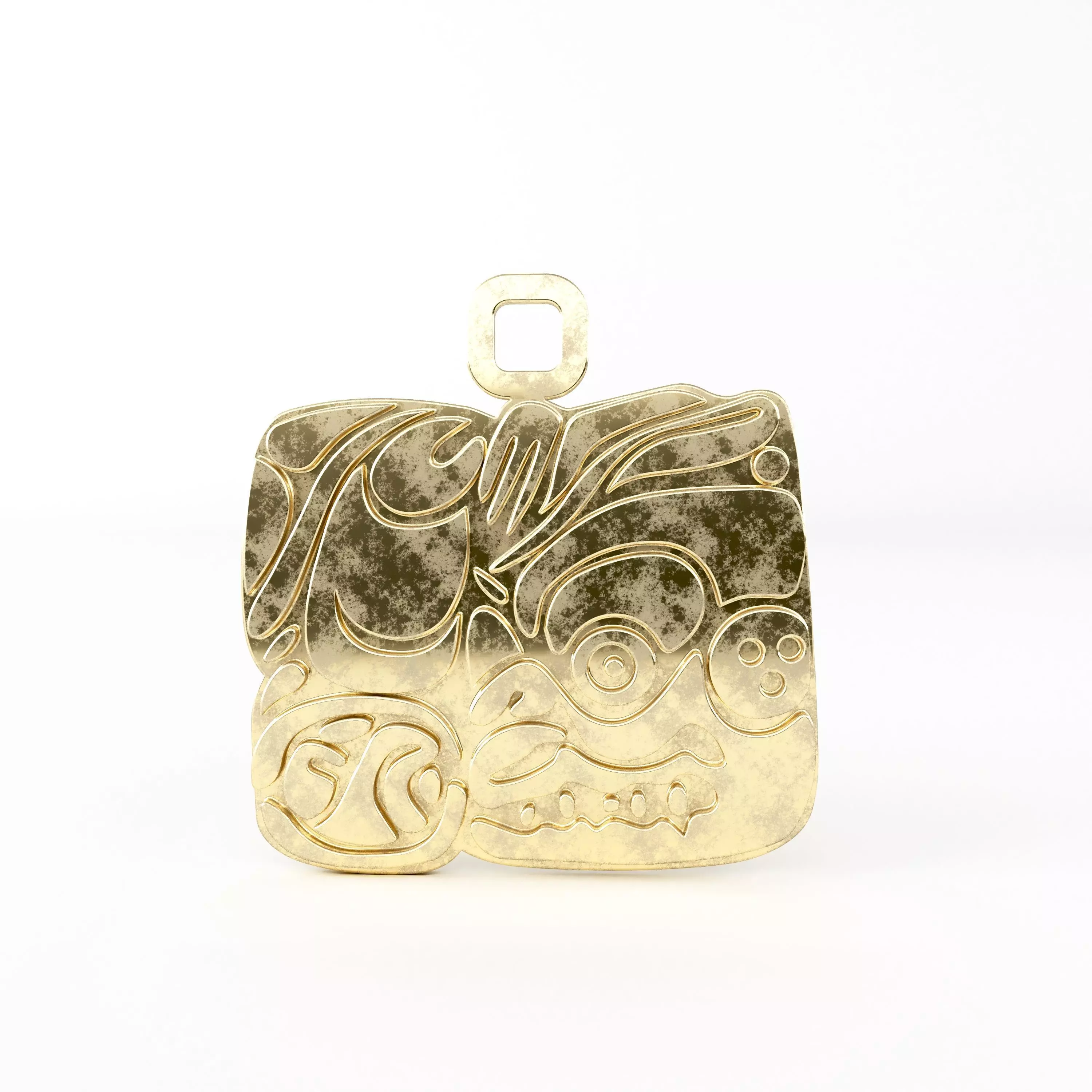 Mayan pendant A9 3D print model