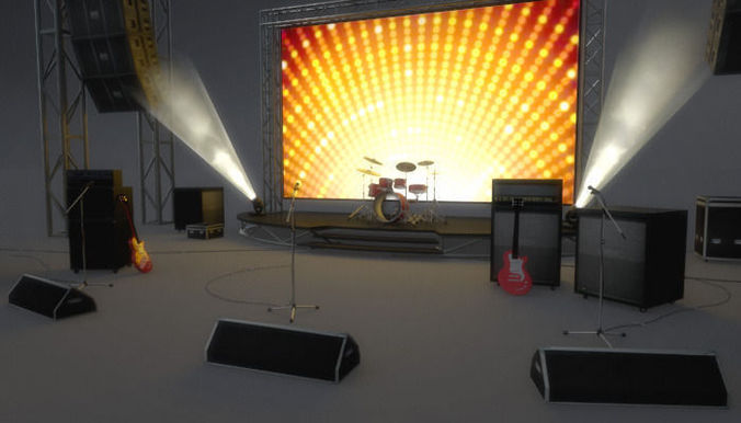 Live Music Pack Low-poly 3D model