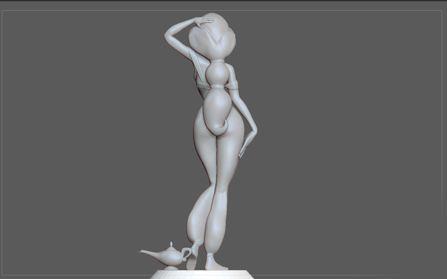 JASMINE PRINCESS STATUE ALADDIN  DISNEY ANIMATION CHARACTER GIRL 3D print model_16