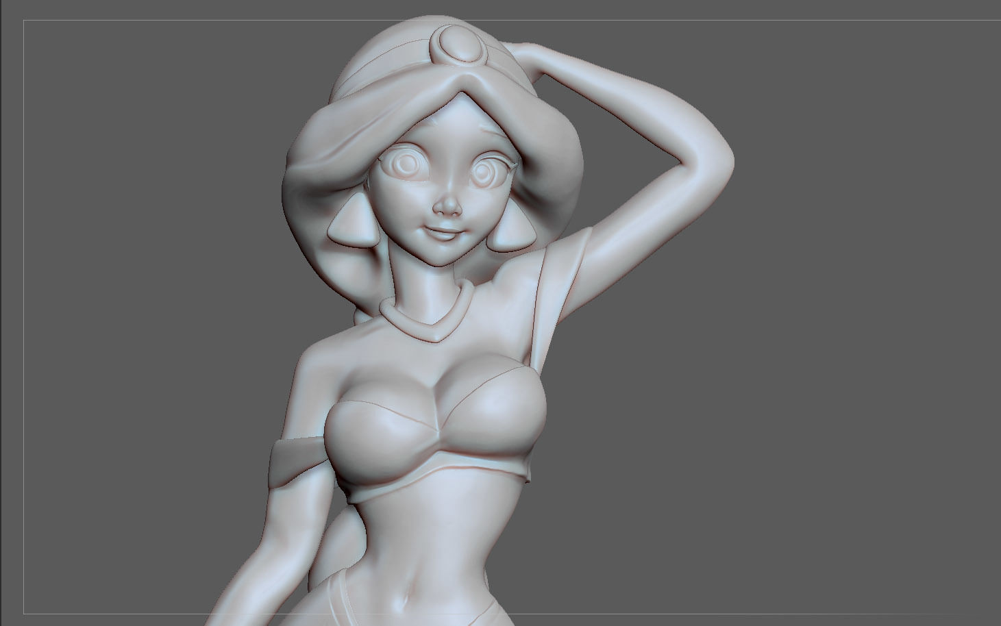 JASMINE PRINCESS STATUE ALADDIN  DISNEY ANIMATION CHARACTER GIRL 3D print model_15