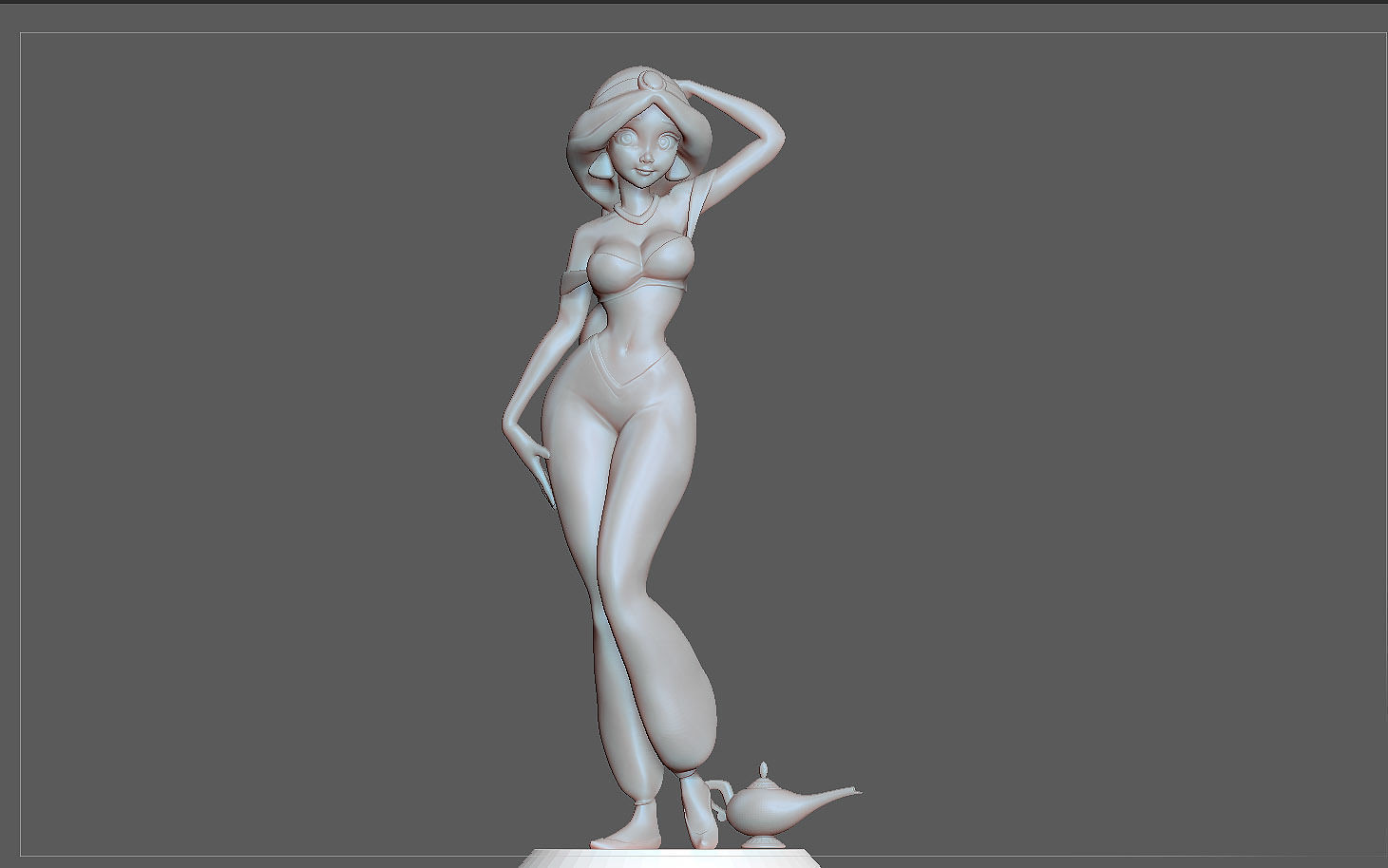 JASMINE PRINCESS STATUE ALADDIN  DISNEY ANIMATION CHARACTER GIRL 3D print model_14