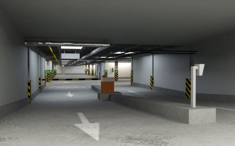 Underground parking garage 03 3D model_5