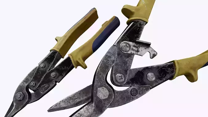 Metal Shears Low-poly 3D model