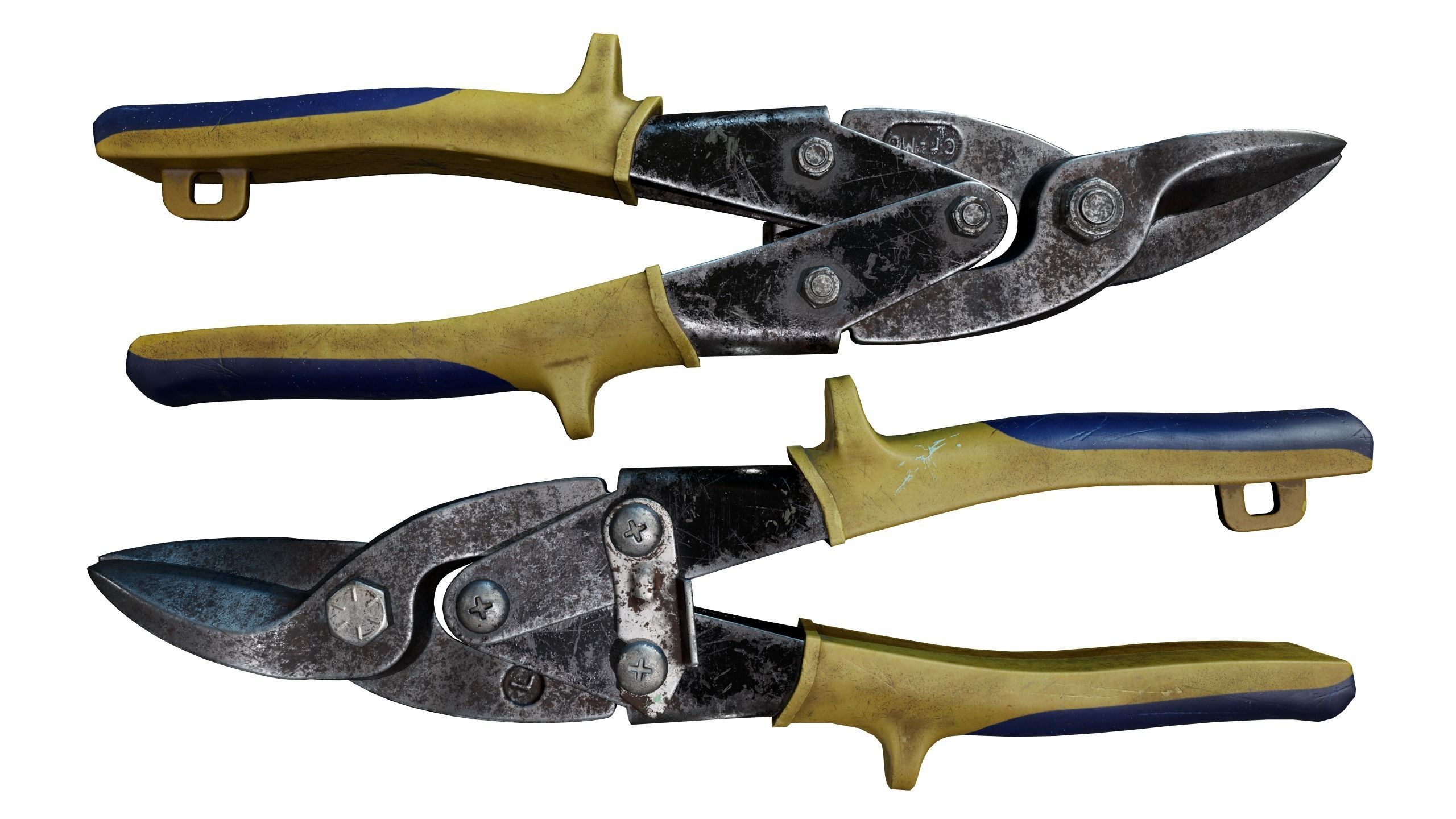 Metal Shears Low-poly 3D model_3