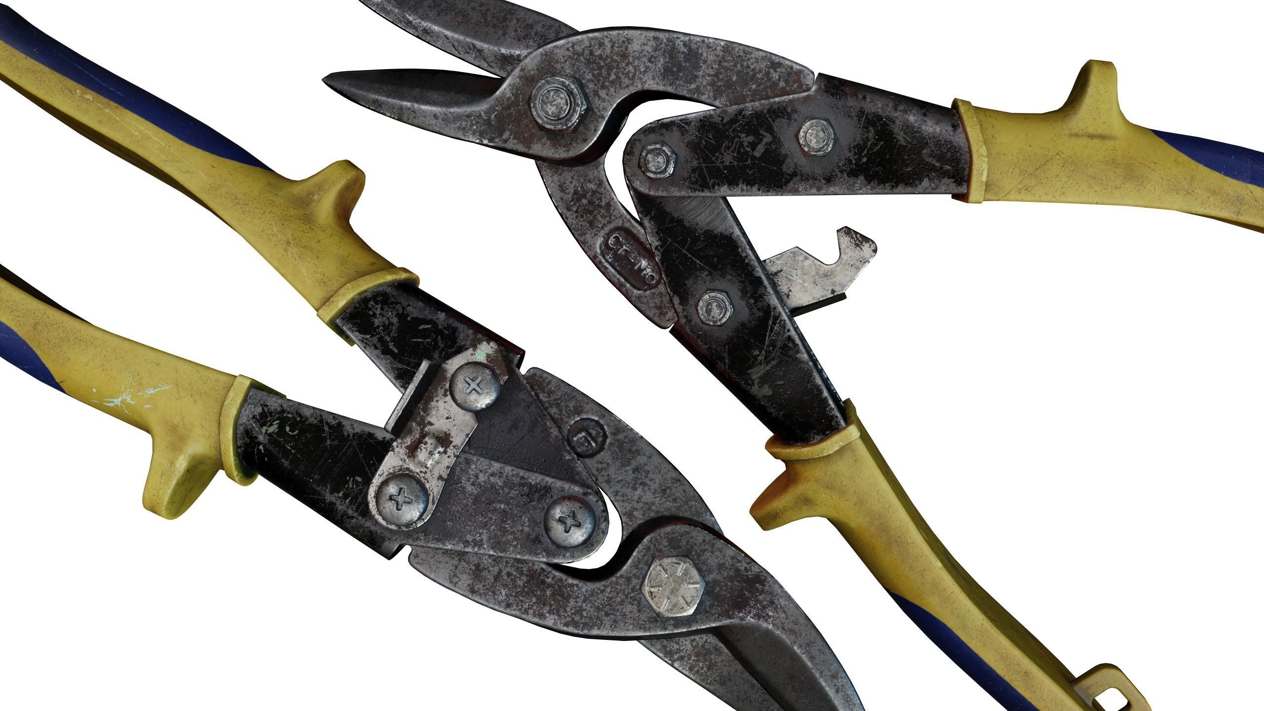 Metal Shears Low-poly 3D model_4