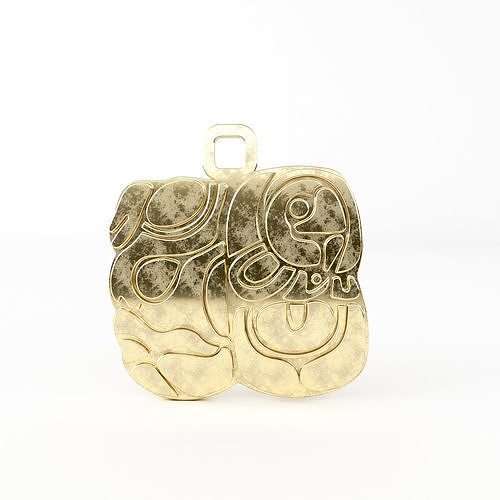 Mayan pendant A13 3D print model