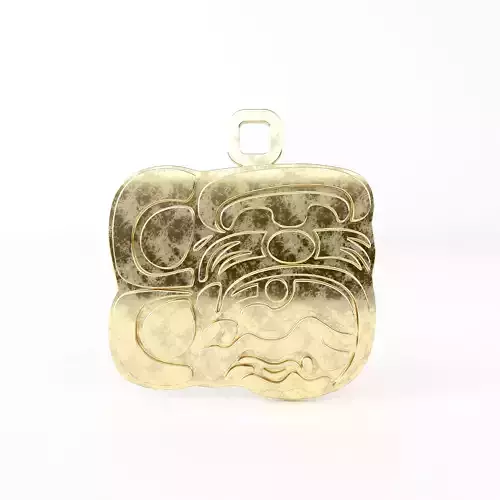 Mayan pendant A14 3D print model