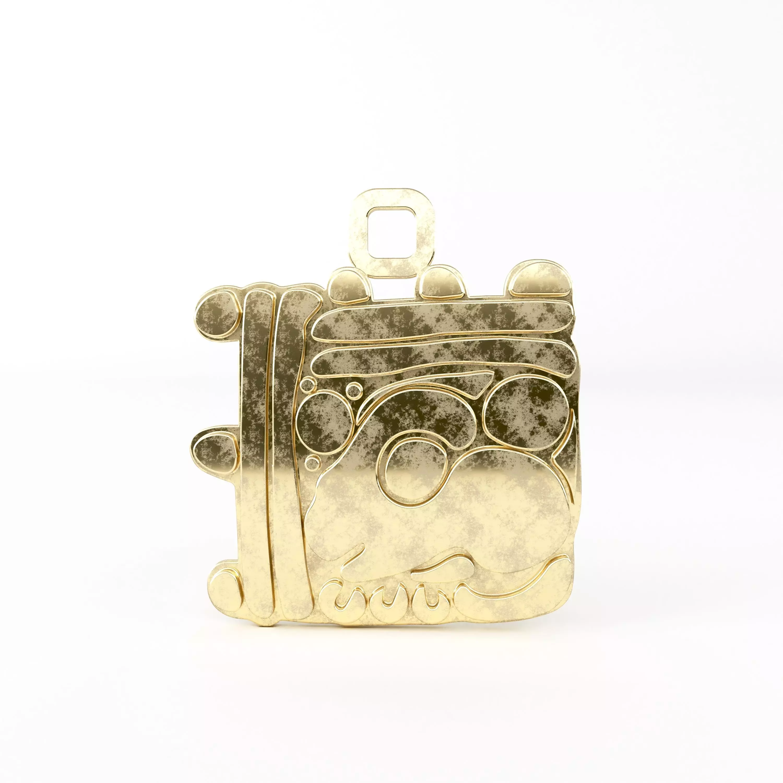 Mayan pendant A15 3D print model