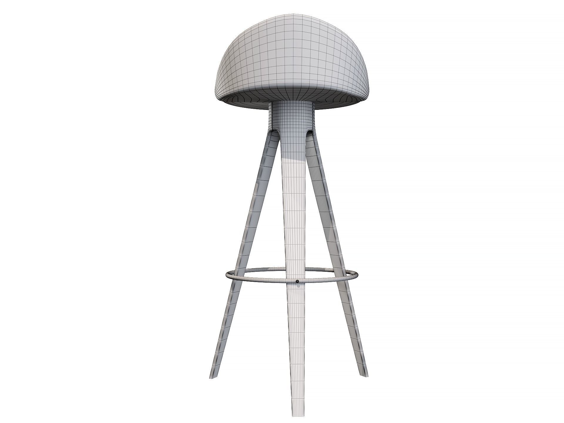 Bar stool hoker falco  bar chair black 3D model_8