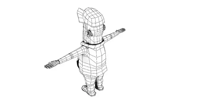 character cartoon Low-poly 3D model