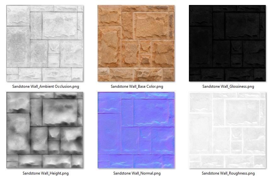 Sandstone Wall Cladding PBR Texture Texture_17
