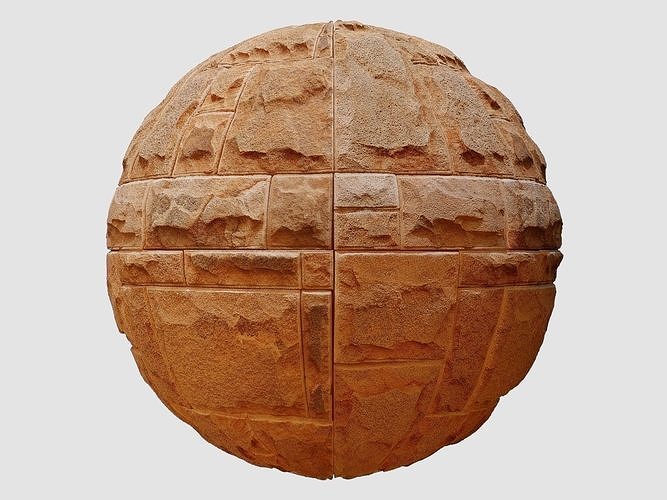Sandstone Wall Cladding PBR Texture Texture