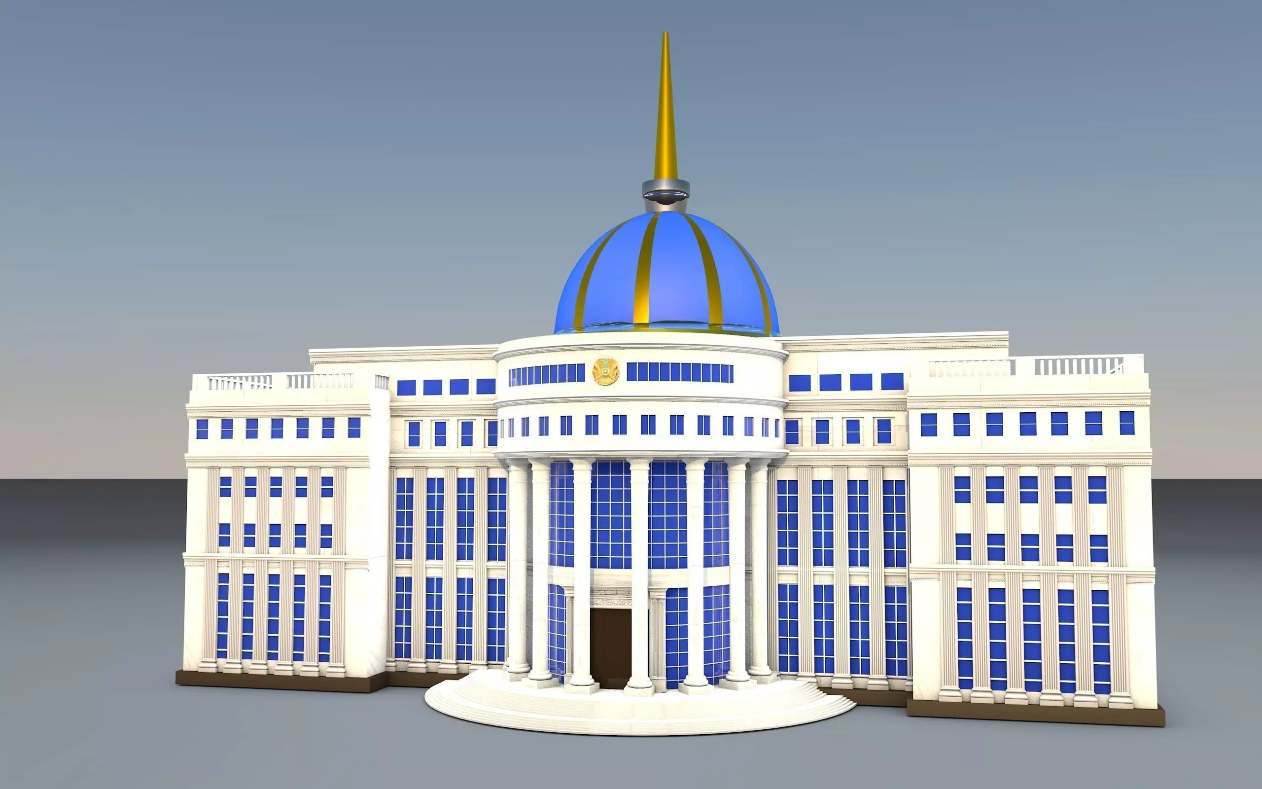 Ak Orda residence of the President of the Republic of Kazakhstan 3D model_0