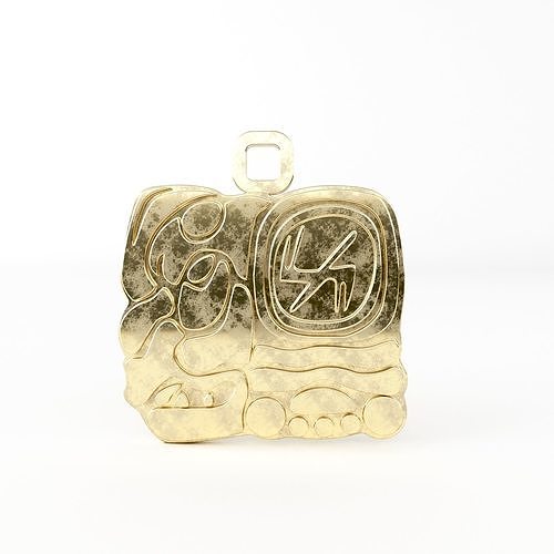 Mayan pendant A18 3D print model