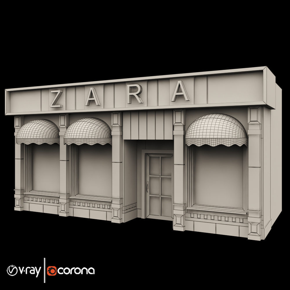 ZARA DRESS- Store Facade Vol 01 3D model_2