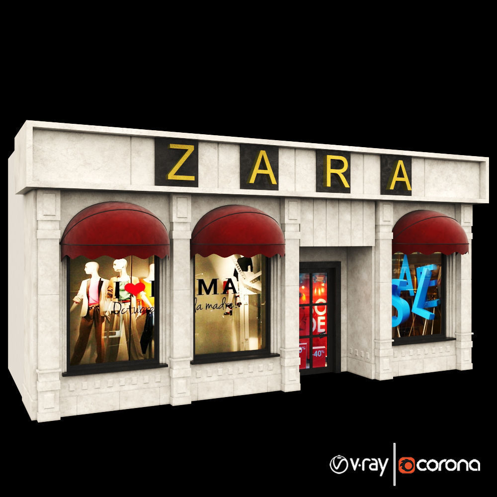 ZARA DRESS- Store Facade Vol 01 3D model_1