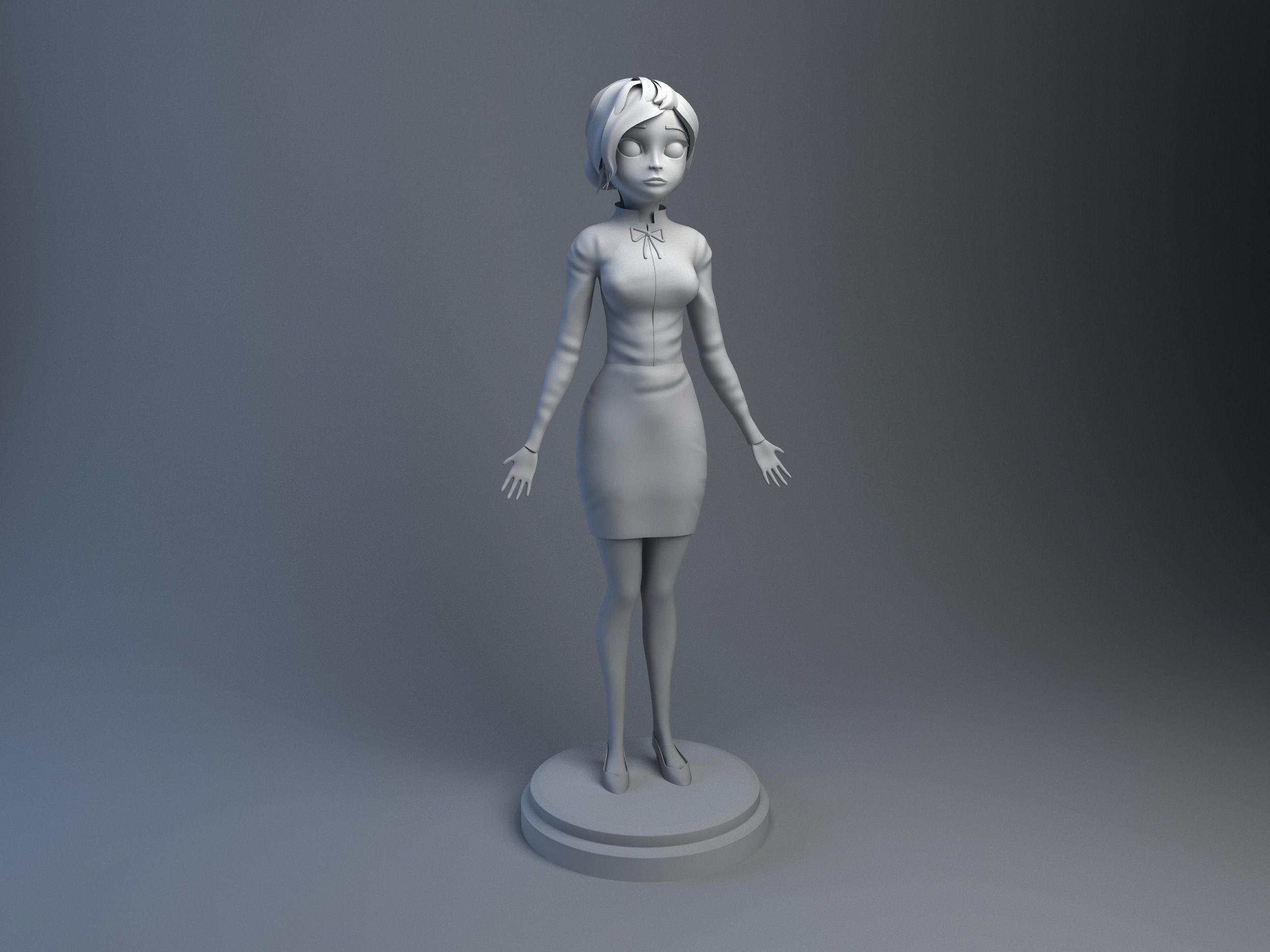 Disney Girl 3D model_2
