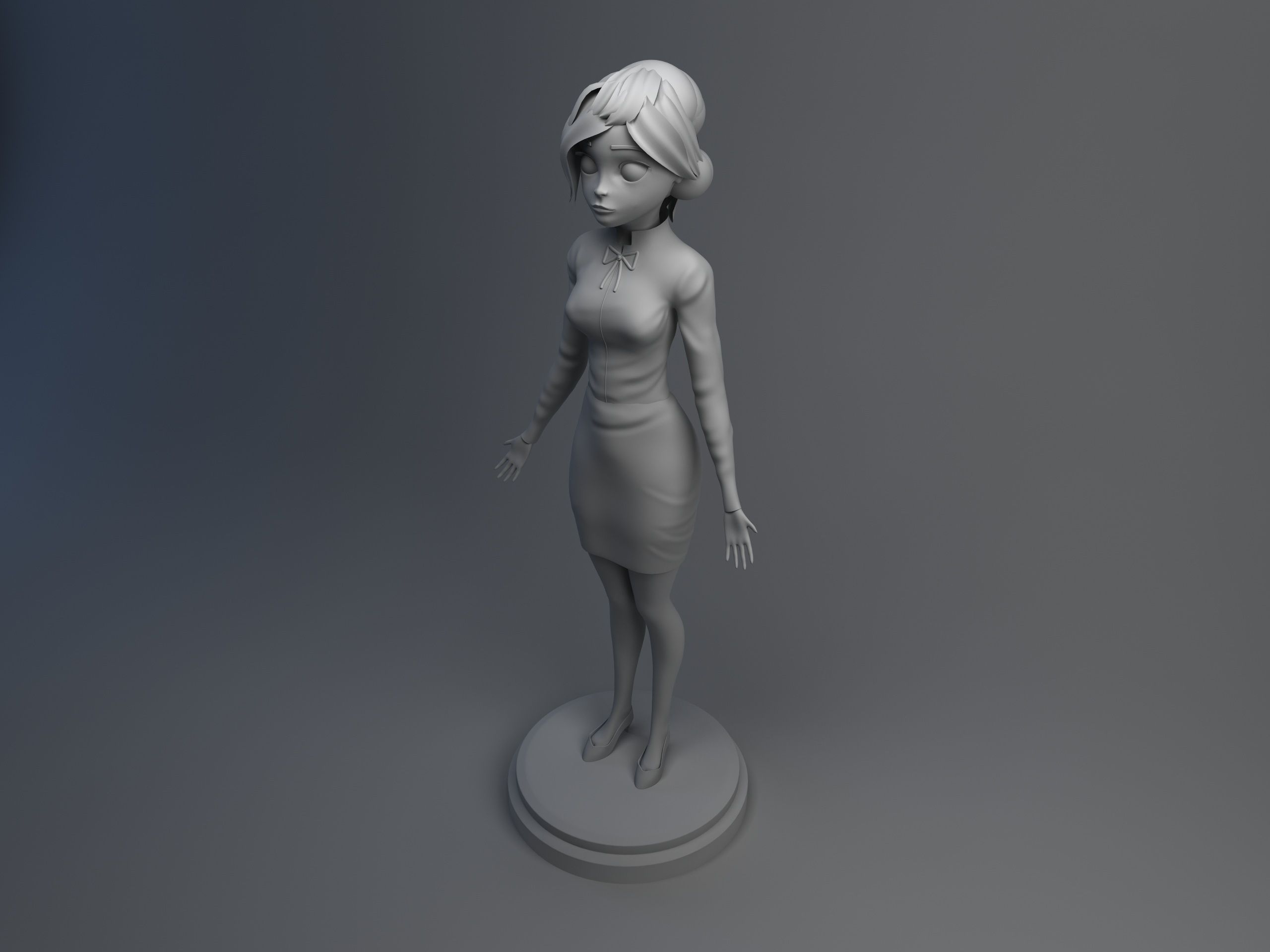 Disney Girl 3D model_1