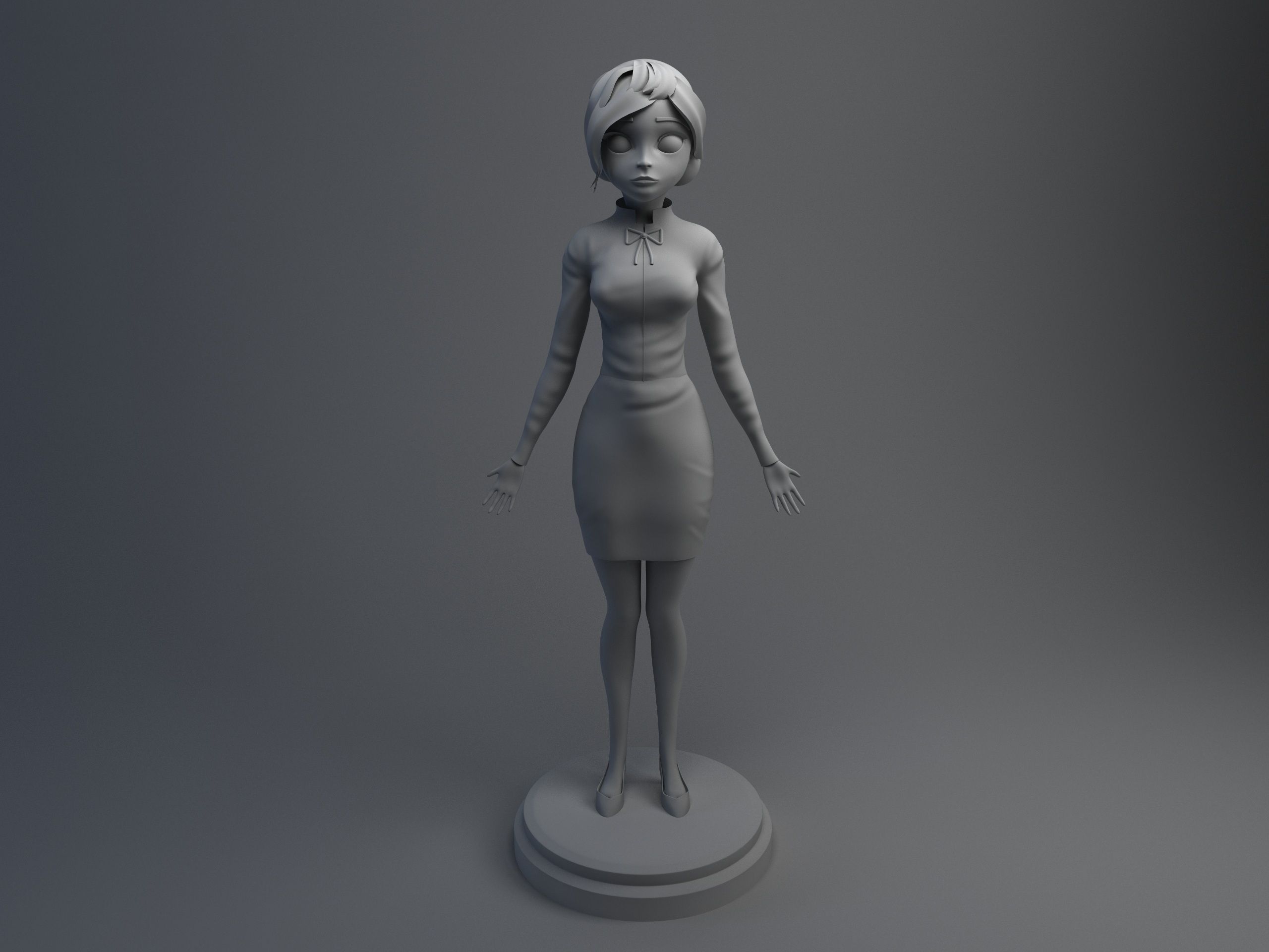 Disney Girl 3D model_5
