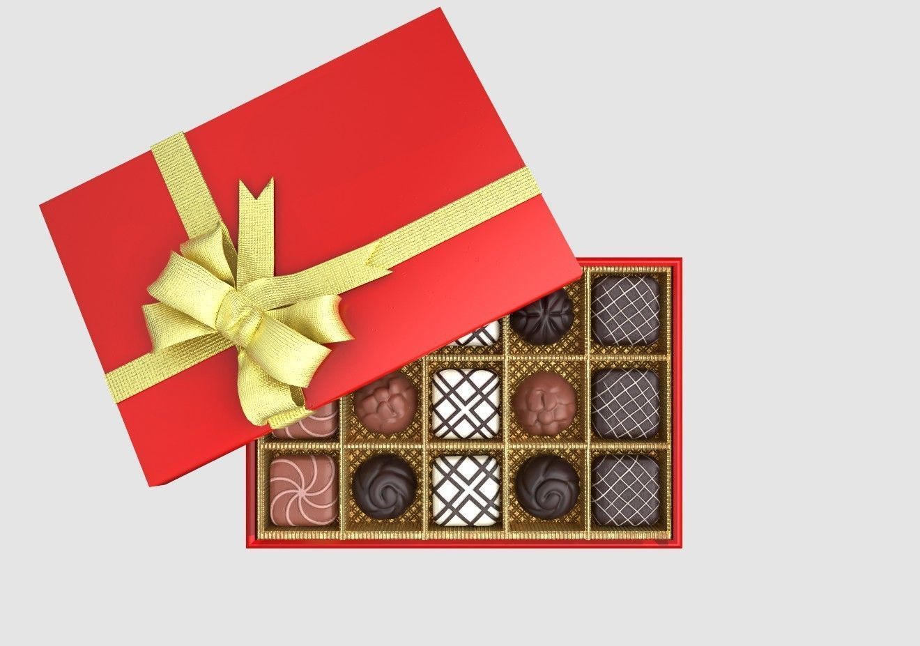 CHOCOLATE GIFT BOX 3D model_1