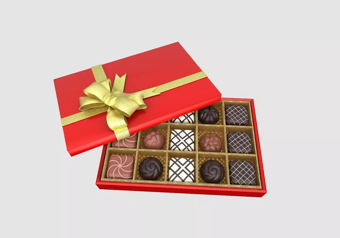CHOCOLATE GIFT BOX 3D model_0