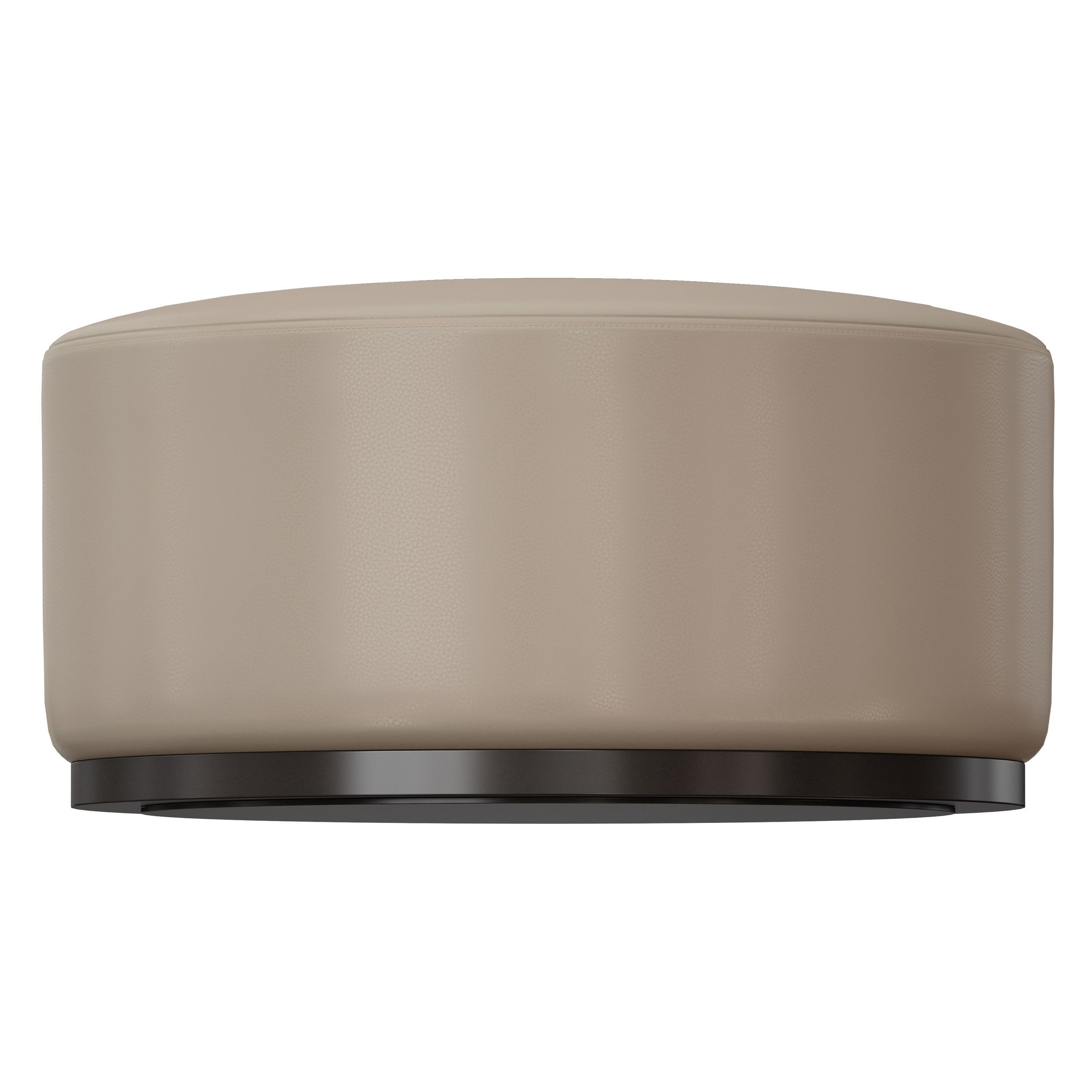 Zoey Leather Cocktail Ottoman Crate and Barrel 3D model_6