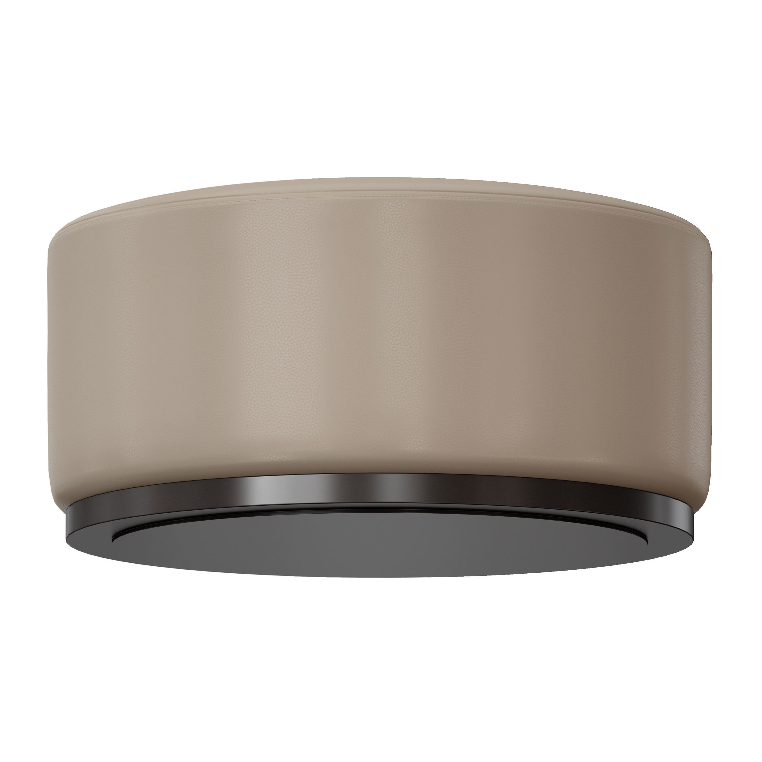 Zoey Leather Cocktail Ottoman Crate and Barrel 3D model_2