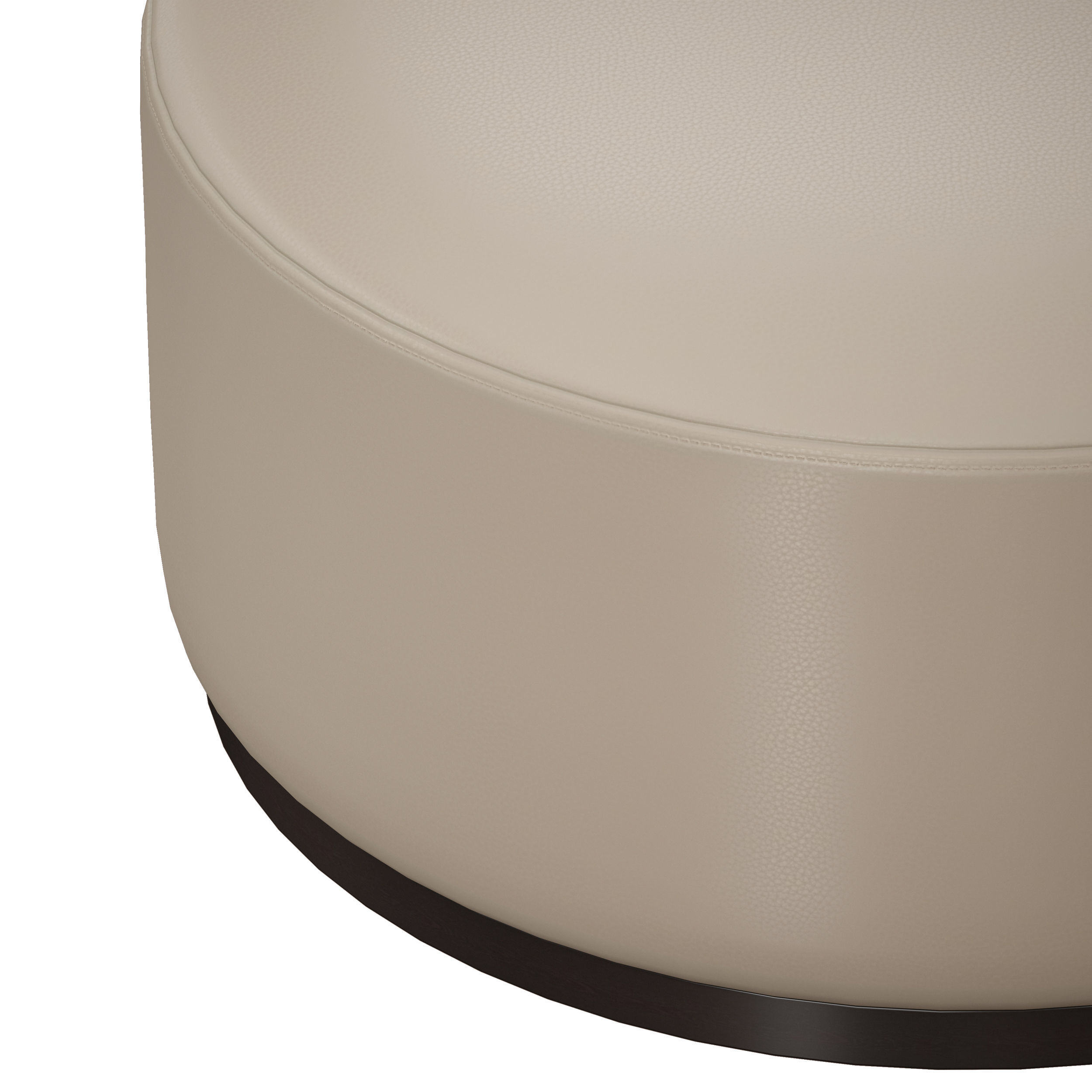 Zoey Leather Cocktail Ottoman Crate and Barrel 3D model_4