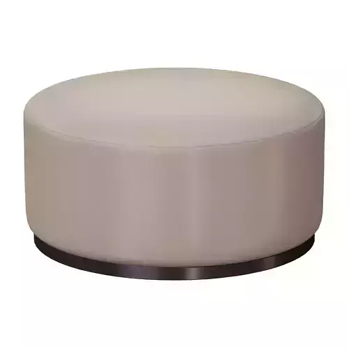 Zoey Leather Cocktail Ottoman Crate and Barrel 3D model