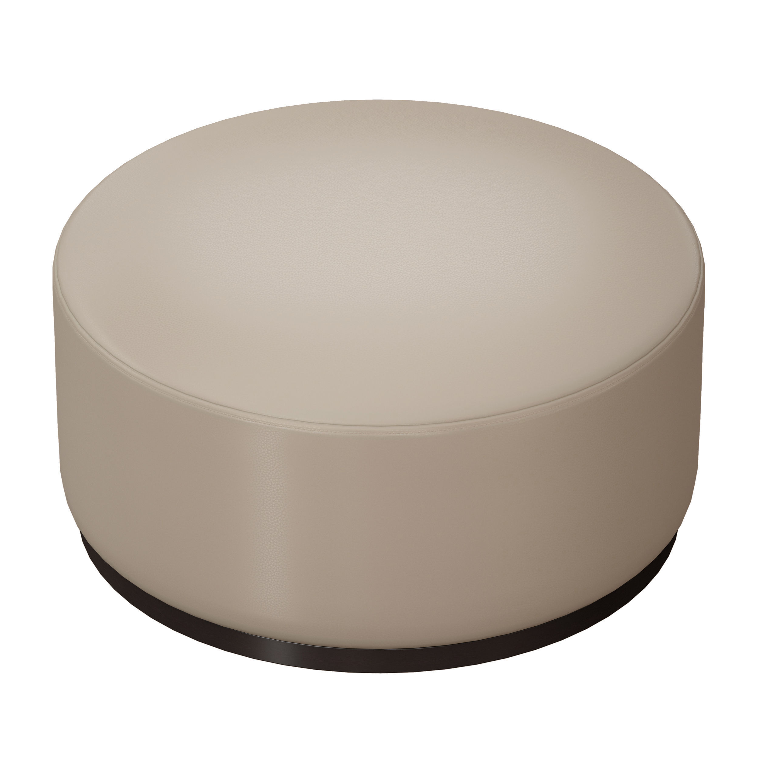 Zoey Leather Cocktail Ottoman Crate and Barrel 3D model_3