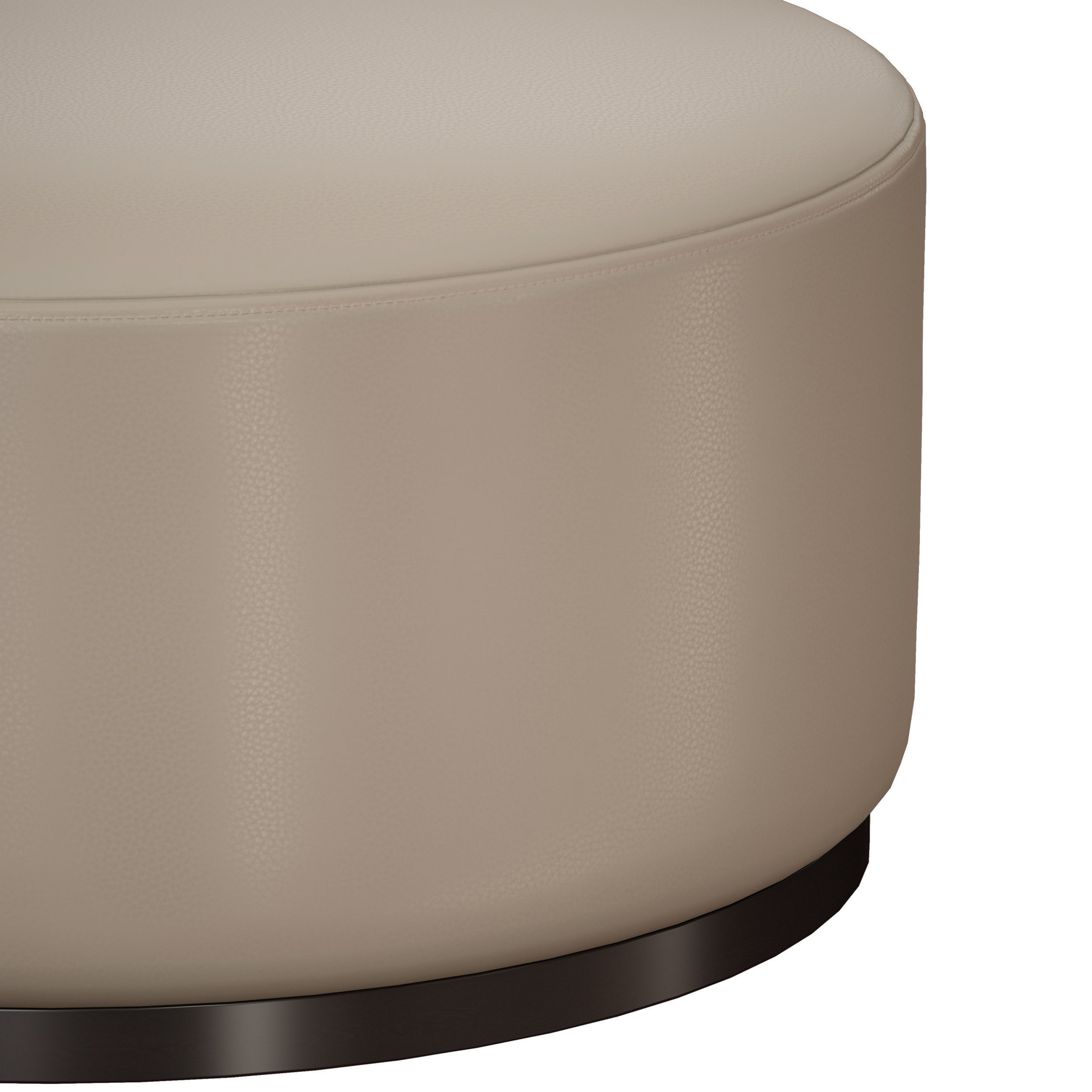 Zoey Leather Cocktail Ottoman Crate and Barrel 3D model_5