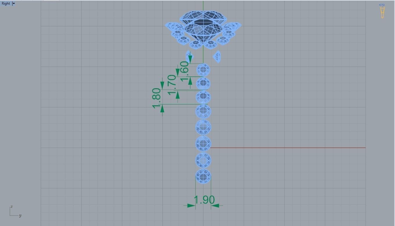 Three stone halo engagement ring 3D print model_42