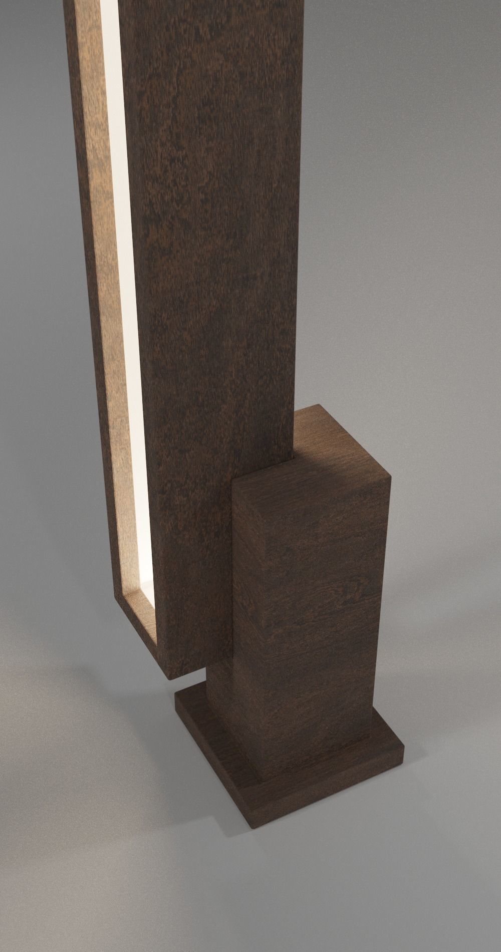 Vertical lamp made of wood 3D model_5
