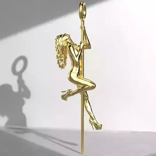 Lady dancer pendant 3D print model