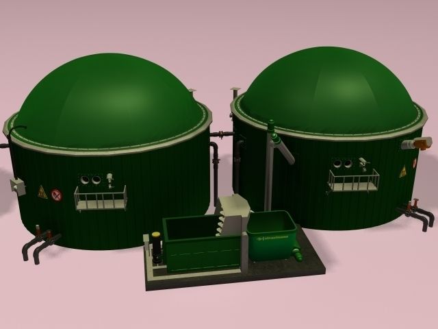 Biogas Plant 3D model_4