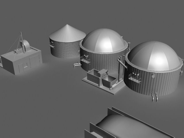 Biogas Plant 3D model_7