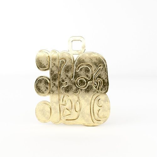 Mayan pendant R 3D print model