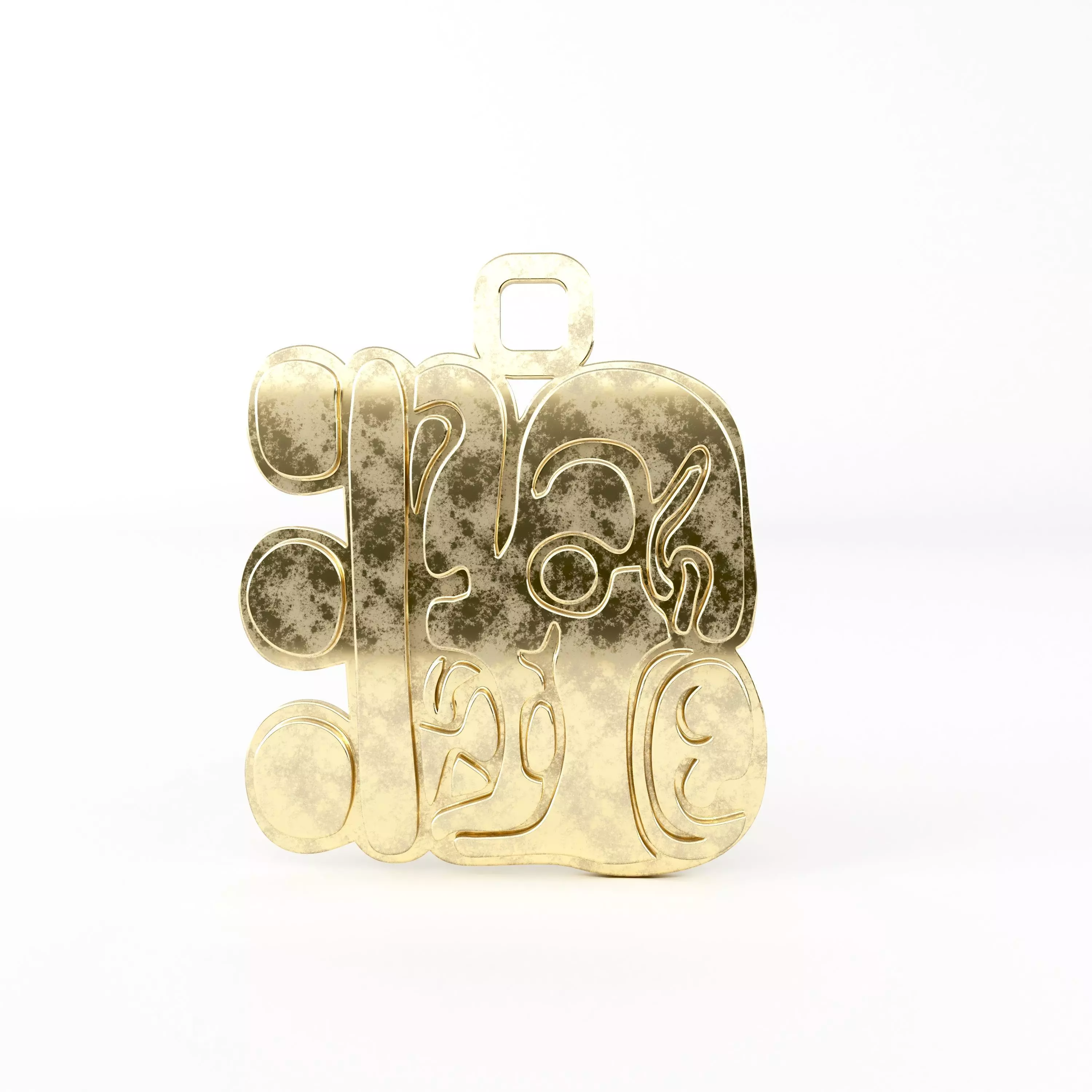 Mayan pendant R 3D print model