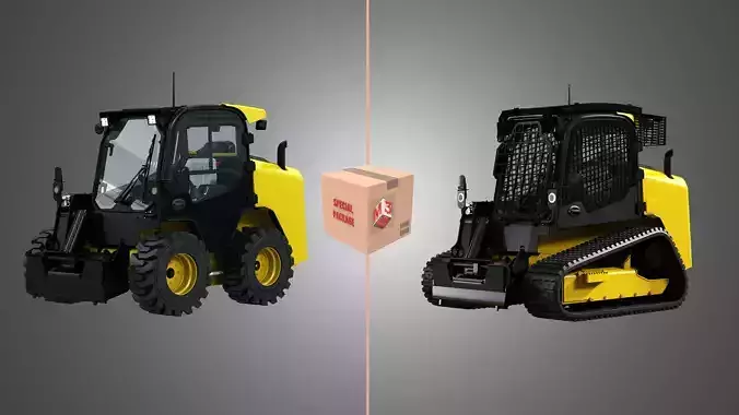 JCB Skid Steer Loader 325T and 260 3D Model Collection