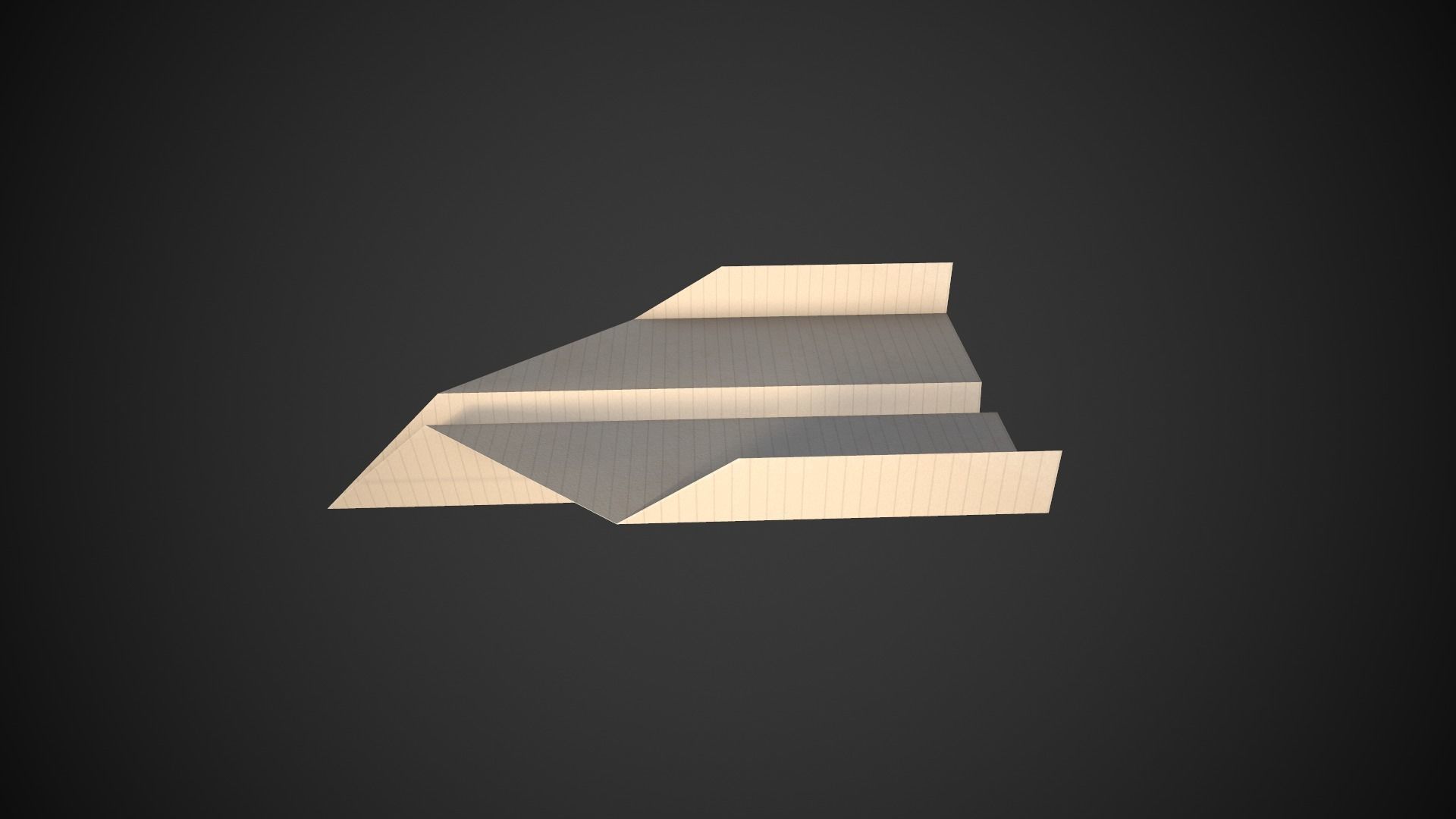 Paper Airplane Low-poly 3D model_2