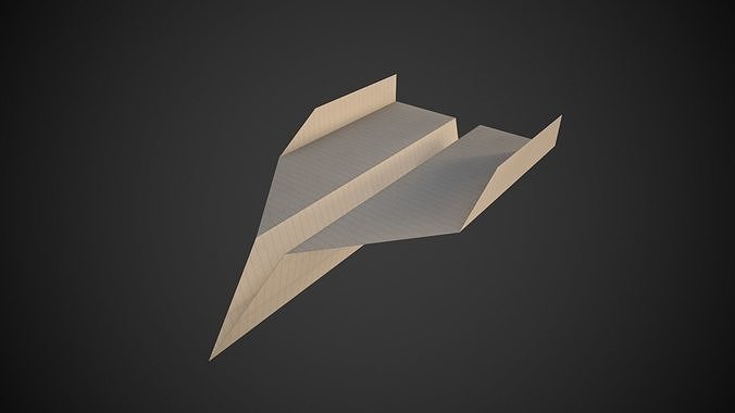Paper Airplane Low-poly 3D model