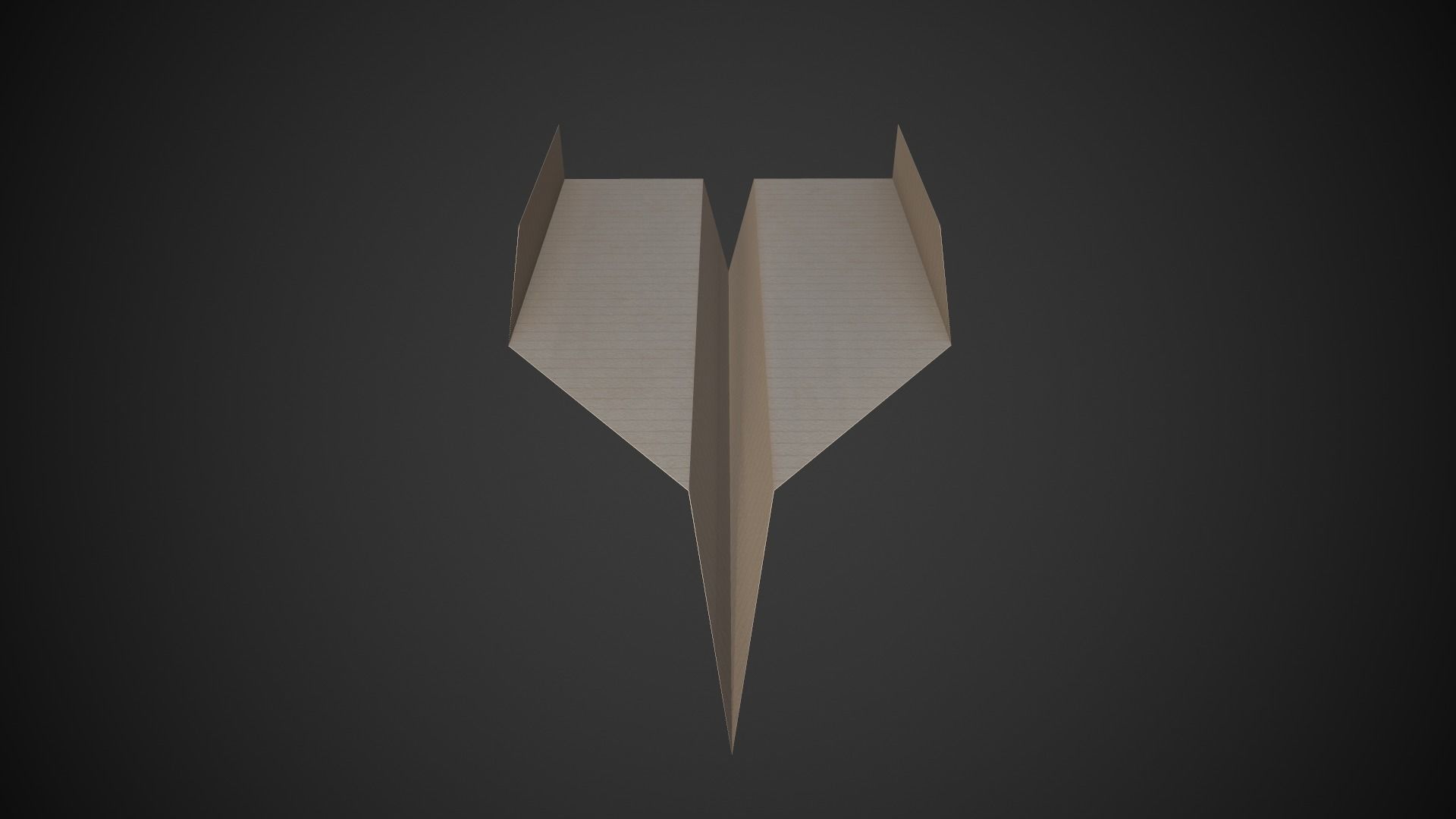 Paper Airplane Low-poly 3D model_4