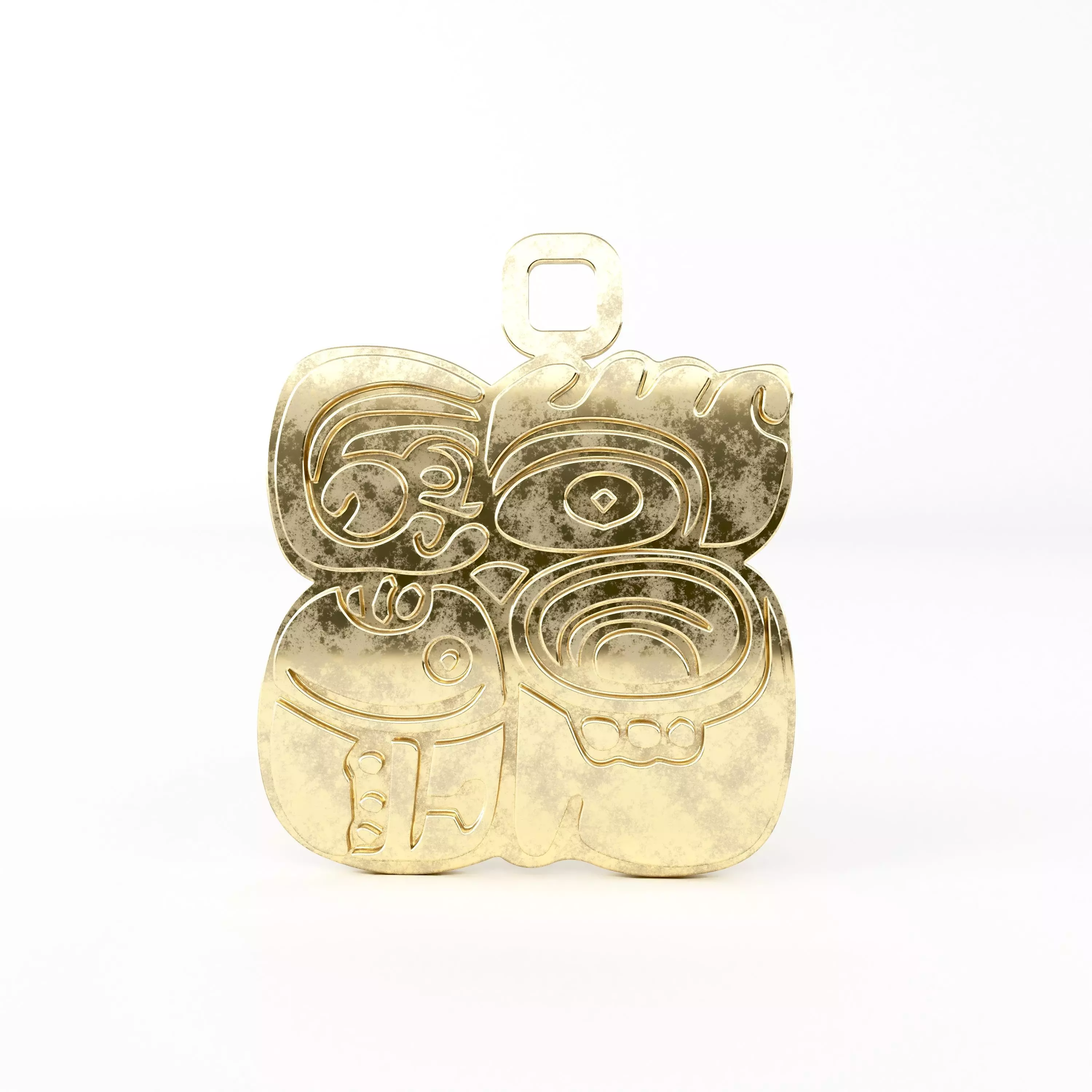 Mayan pendant U 3D print model