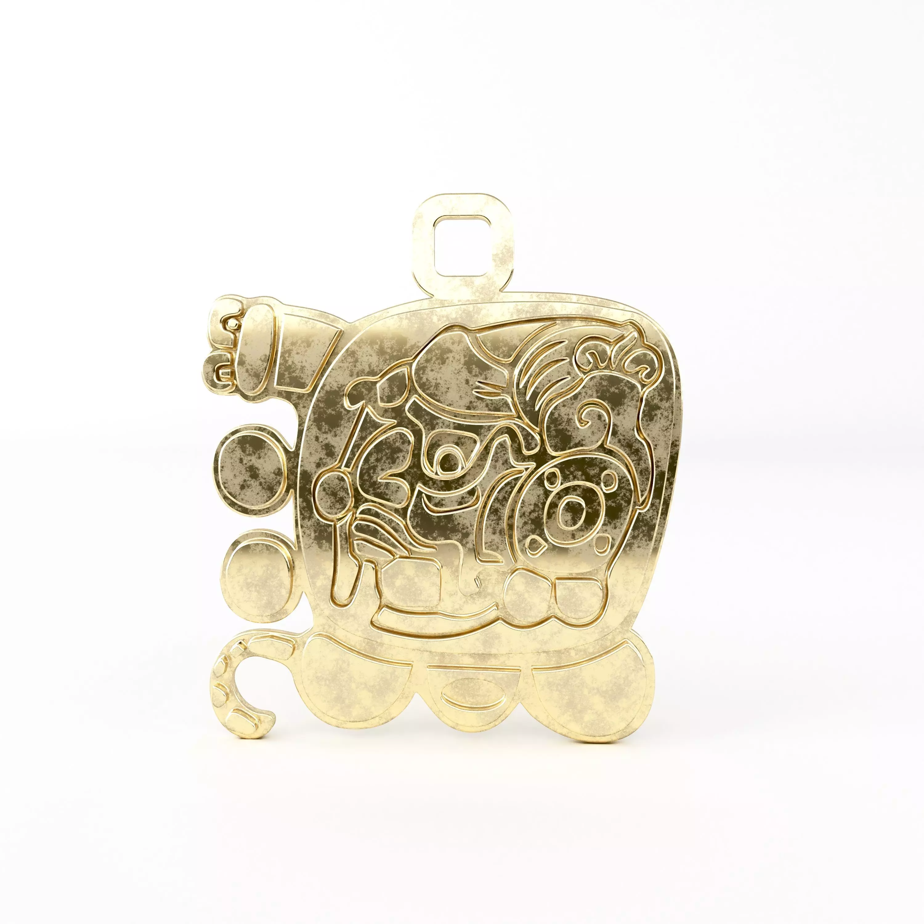 Mayan pendant V 3D print model