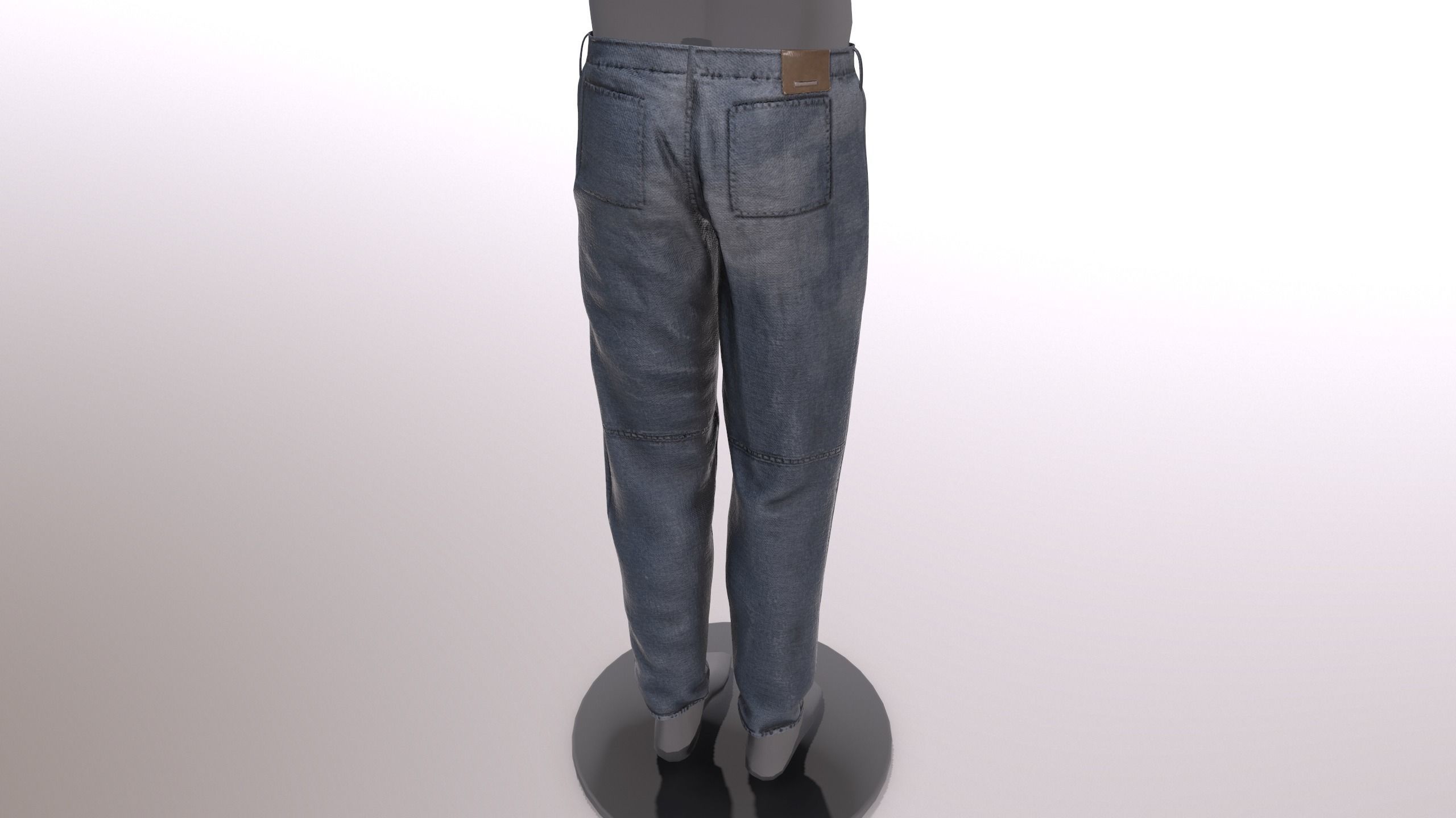 Male FANDI Clothing Low-poly 3D model_10