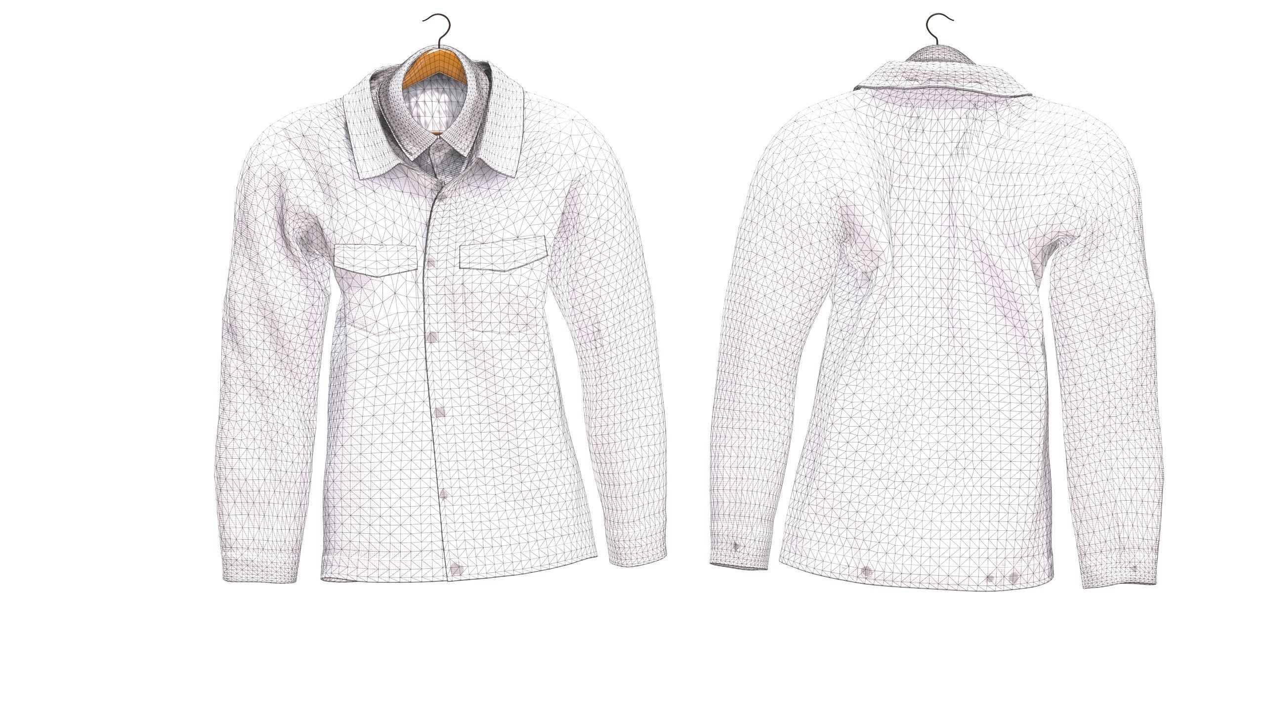 Male FANDI Clothing Low-poly 3D model_14