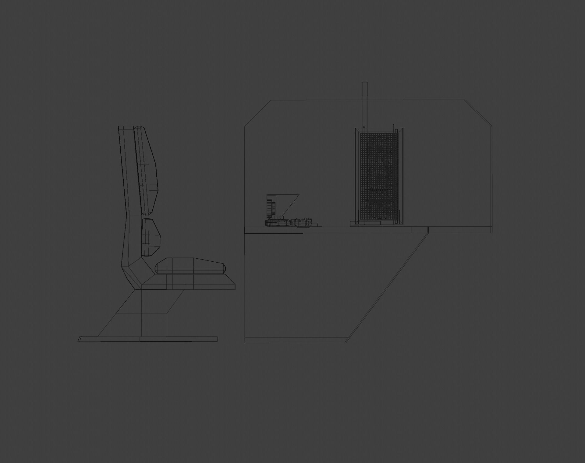 Gaming station Low-poly 3D model_8