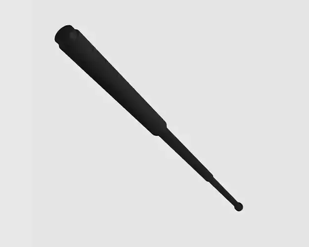 Black Folding Expandable Baton For Self Defense Free 3D model Free 3D model