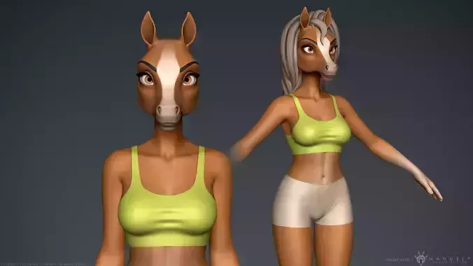 Furry Horse Girl 3D model